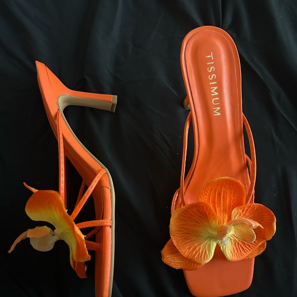 Orange Orchid sandals